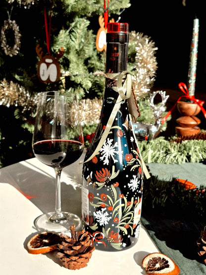 КОЛЕДНА БУТИЛКА ЧЕРВЕНО ВИНО