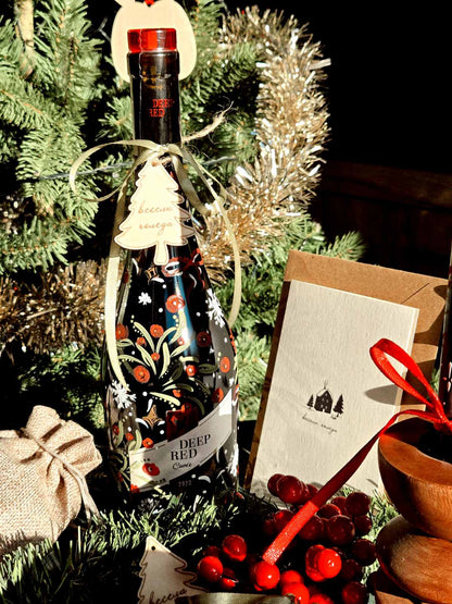 КОЛЕДНА БУТИЛКА ЧЕРВЕНО ВИНО